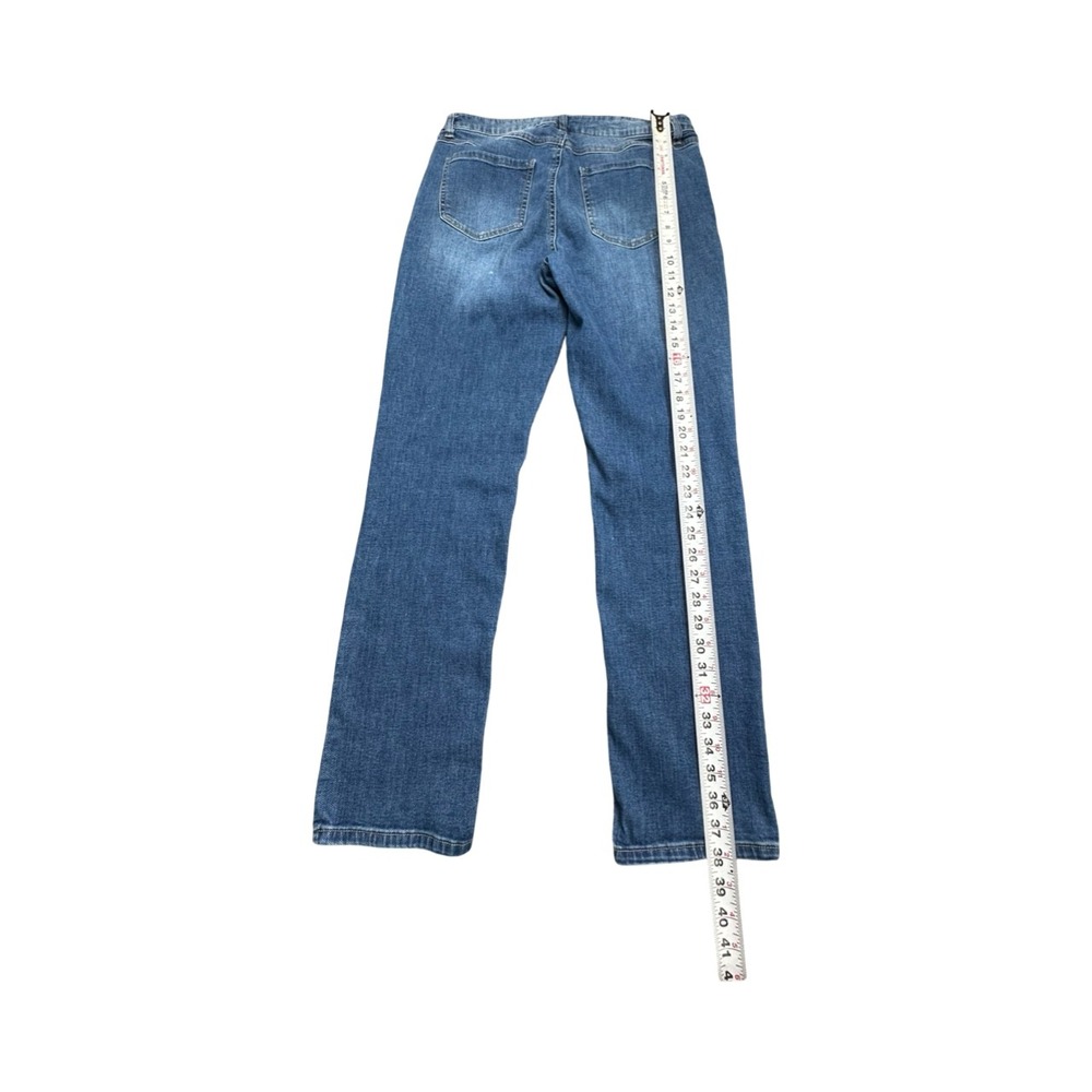 d.jeans Straight Leg Womens 12 Blue Button Fly Stretch Medium Wash Denim Pants - Picture 8 of 12